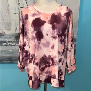 Live Well Active Tie Dyed Sweatshirt, Large